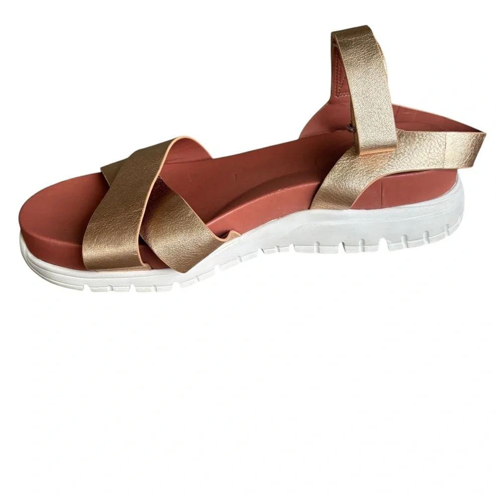 COLE HAAN ZEROGRAND PLATFORM CRISSCROSS SANDALS 9.5